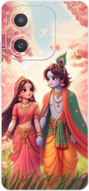 Yug Emporium Back Skin Wrap For Oppo A3x Premium Quality Full Coverage (Radha rani) (Mobile Back Cover, Multicolor)