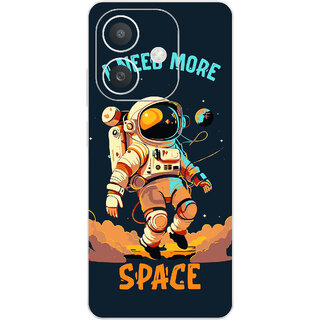 Yug Emporium Back Skin Wrap For Oppo A3x Premium Quality Full Coverage (Space Man) (Mobile Back Cover, Multicolor)