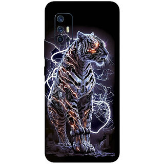 Yug Emporium VIVO V17 3D BLACK PANTHER  DESIGN PATTERN  THEME BACK SKIN STICKERS (Mobile Back Cover, Black)