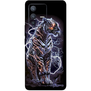 Yug Emporium VIVO V23 PRO 3D BLACK PANTHER  DESIGN PATTERN  THEME BACK SKIN STICKERS (Mobile Back Cover, Black)