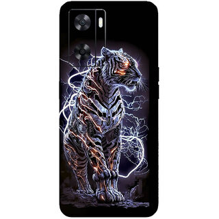 Yug Emporium OPPO A57, A77 4G 3D BLACK PANTHER  DESIGN PATTERN  THEME BACK SKIN STICKERS (Mobile Back Cover, Black)