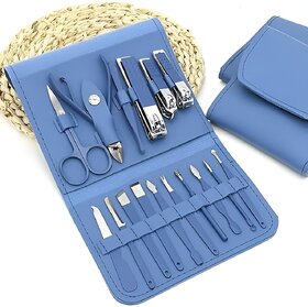 16-Piece Manicure Set Nail Clipper Kit  Stainless Steel Nail  Pedicure Tools for Men  Women  Professional Grooming K