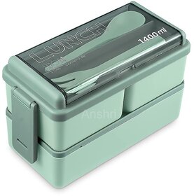 3 Compartment Lunch Box, Tiffin Box for Office MenWomenkids Lunch Box, Microwave Safe Leak Proof  Removable School,Gard