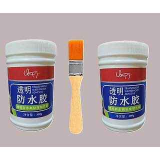 Seal Crack Glue Waterproof Transparent with brush Leaking Sealant Adhesive(300 g)