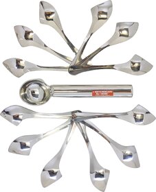 i WARE KkitchenCare Ice Cream Scoop Ice Cream Spoons Set of 12 Premium Stainless Steel