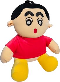 Shinchan Soft Toy  32 cm Stuffed Cartoon Plush Doll  Cute  Huggable Kids Toy  Red T-Shirt Shinchan Teddy for Boys