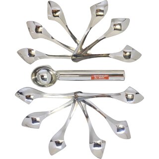 i WARE KkitchenCare Ice Cream Scoop Ice Cream Spoons Set of 12 Premium Stainless Steel