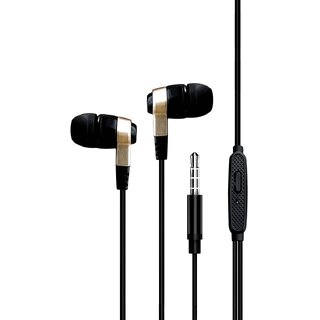 Digimate Hi-Fi Stereo 3.5mm Jack Common Bass Wired Earphone With Mic, Black