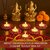 Tiny Shiny Tea Light Candle Diya Holder Set for Home Office Decoration Puja Articles Decor Gift TeaLight Pack of 6