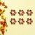 Tiny Shiny Tea Light Flower Candle Diya Holder Set for Home Office Decoration Puja Articles Pack of 6