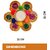 Tiny Shiny Tea Light Flower Candle Diya Holder Set for Home Office Decoration Puja Articles Pack of 6