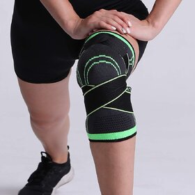 Pranjal Enterprise Fitness Dual Strap Compression Knee Sleeve, Knee Brace for Men  Women, Running, Crossfit, Basketball