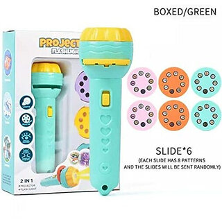 3 slides 24 patterns Projector Torch Slide Flashlight Projector torch for kids(Assorted Color)
