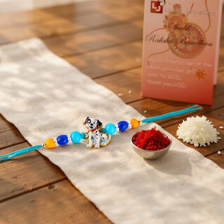 Trendy Cute Cartoon Dog Rakhi Rakshabandhan Rakhee for Kids Brother Bhaiya/Bhai/Bhabhi - Pack of 1