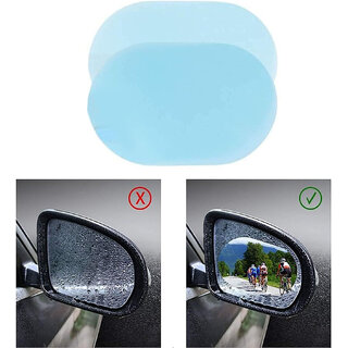 PRANJAL ENTERPRISE 2 PCS Car Mirror Window Clear Film Anti Fog Car Rearview Mirror Protective Film Waterproof Car Sticke