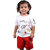 Kid Kupboard Cotton Baby Boys T-Shirt, White, Half-Sleeves, 2-3 Years KIDS7687