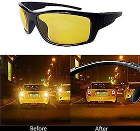 Polarized, Night Vision, UV Protection Wrap-around, Sports Sunglasses (Free Size)(For Men  Women, Multicolor)