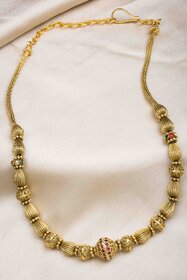 Antique Finish Golden Beads Necklace