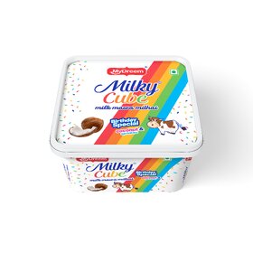 My Dreem Milky Cube Birthday Special  Coconut  Sprinkles Milk Mithai Bar - 35 Pieces   (Pack of 1 x 35 Pieces)