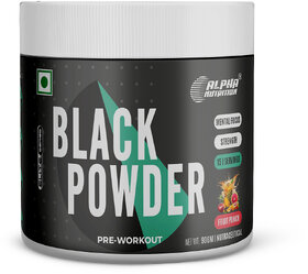 Alpha Nutrition Black Pre-Workout  90 g (Fruit Punch)  10 Servings  Fast-Acting Pre-Workout Formula