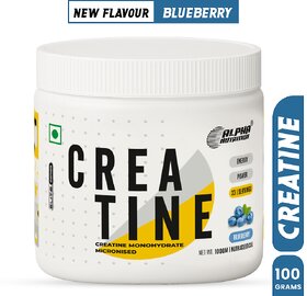 Alpha Nutrition Creatine Monohydrate Micronised  100 g (Blueberry)  33 Servings  Strength  Muscle Support