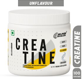 Alpha Nutrition Creatine Monohydrate Micronised  100 g (Unflavoured)  33 Servings  Strength  Muscle Support
