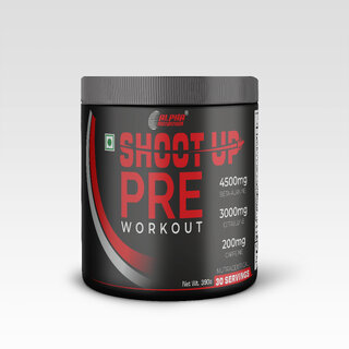Alpha Nutrition Shoot Up Pre-Workout  392 g (Black Current)  30 Servings  Premium Energy  Focus Blend for Muscle Pum