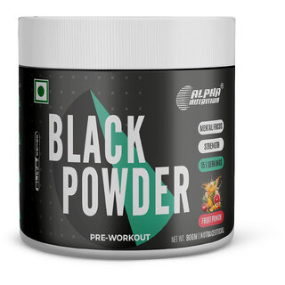 Alpha Nutrition Black Pre-Workout  90 g (Fruit Punch)  10 Servings  Fast-Acting Pre-Workout Formula