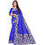 LEAFSY Embellished Banarasi Pure Silk Saree (Blue)