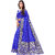 LEAFSY Embellished Banarasi Pure Silk Saree (Blue)