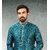 Raivat Ethnic Teal Blue Colour Jacquard Silk Brocade Kurta Pajama 1018