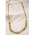 Gold Finish CZ Stones Golden Beads Necklace