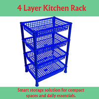 4 Layer Kitchen Rack For Storing Fruits And Vegetables