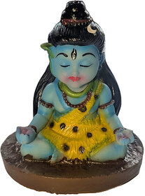 Baby Shiva Murti for Home Temple | Resin Idol for Pooja Room | Spiritual Showpiece (4 Inch)