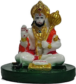 Lord Hanuman Idol for Home Temple | Bajrangbali Murti for Puja, Protection & Gift | Veer Hanuman Statue| Spiritual Showpiece (4 Inch)