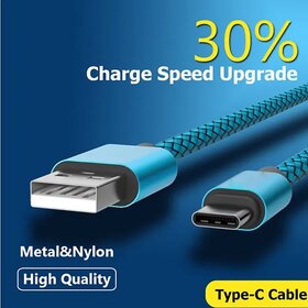 Voltrexon 45W Type C Data  Fast Charging Braided Cable  Support PD Dash Supervooc Dash  All Other Protocols