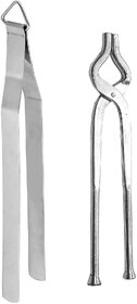 iWARE KkitchenCare Chimta and Tong for Kitchen, Stainless Steel, Sanchi, Sansi, Pakkad, Pincer, Chimta for Roti, Chapati