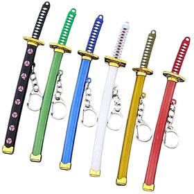 ANK Hub Samurai Katana Keychain (With Scabbard) Metal With Cover (1Piece Random Design)