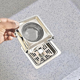 (Set of 1) Durable Stainless Steel Kitchen Sink Pop-Up Strainer  11 cm