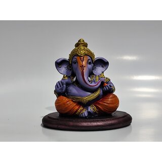 Lord Ganesha Idol  Matt Finish Decorative Murti for Home, Office, Car Dashboard  Gift (4 Inch) (Purple)