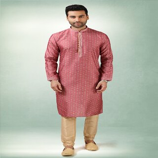 Raivat Ethnic Pink Colour Art Silk Printed Kurta Pajama 1487