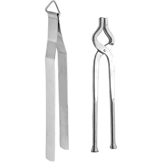 iWARE KkitchenCare Chimta and Tong for Kitchen, Stainless Steel, Sanchi, Sansi, Pakkad, Pincer, Chimta for Roti, Chapati