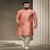 Raivat Ethnic Peach Colour Jacquard Silk Brocade Kurta Pajama 1546