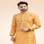 Raivat Ethnic Mustard Colour Jacquard Banarasi Silk Pintux Work Kurta Pajama 1809