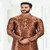 Raivat Ethnic Rust Brown Colour Banarasi Silk Digital Print Kurta Pajama 2068
