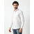 Alokk Mens Regular Fit Solid Curved Collar Casual Shirt  White, Comfortable and Stylish Everyday Wear