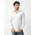 Alokk Mens Regular Fit Solid Curved Collar Casual Shirt  White, Comfortable and Stylish Everyday Wear