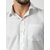Alokk Mens Regular Fit Solid Curved Collar Casual Shirt  White, Comfortable and Stylish Everyday Wear