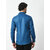 Alokk Men Regular Fit Solid Curved Collar Casual Shirt (Blue)