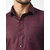 Alokk Men Regular Fit Solid Button Down Collar Casual Shirt (Purple)